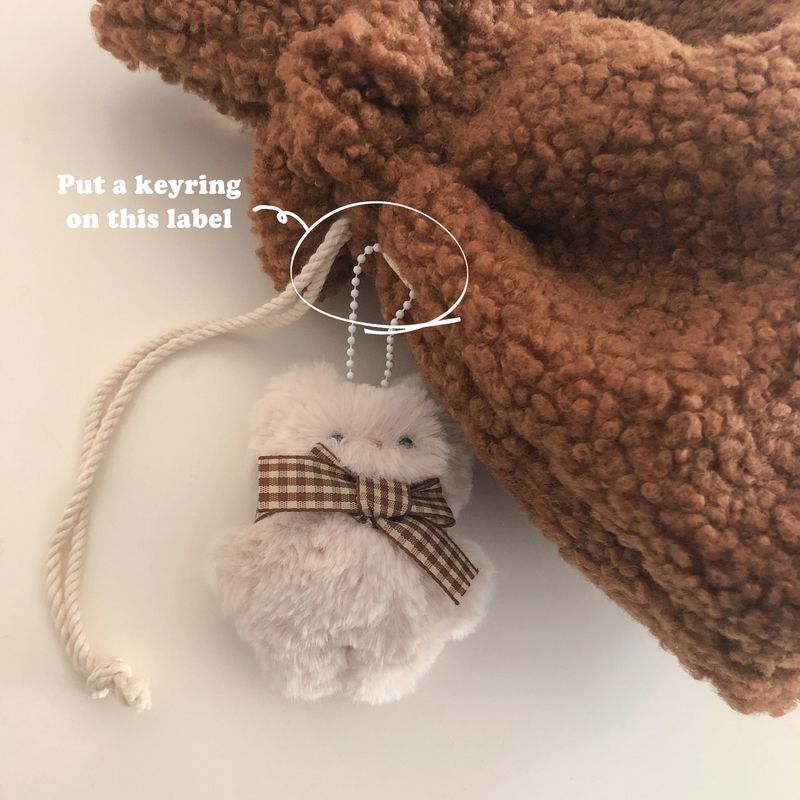【MADE】Dumble fur string hand bag