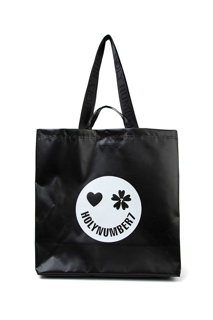 SMILE BIG SIZE SHOPPER BAG_BLACK