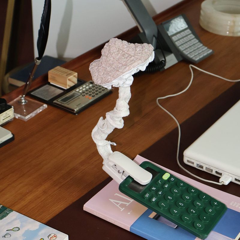 mushroom clamp lamp(brown)