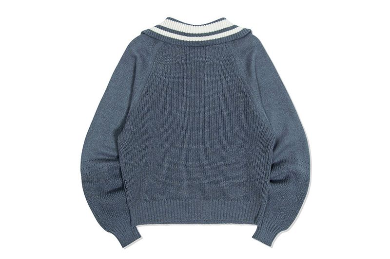 SPORTY LINE KNIT HALF ZIP UP