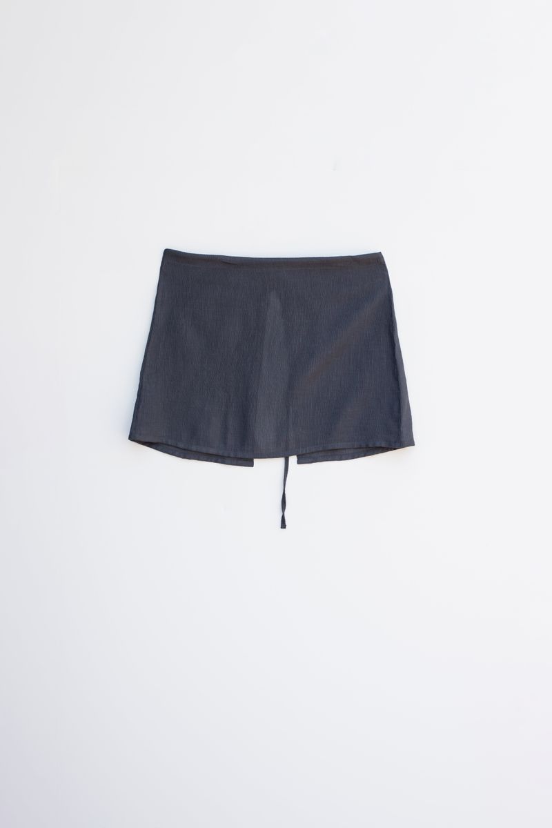 Pleat wrap cover up (Dark grey)