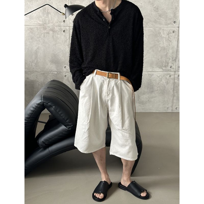 [S/S] Boucle henry neck long sleeves(4color)