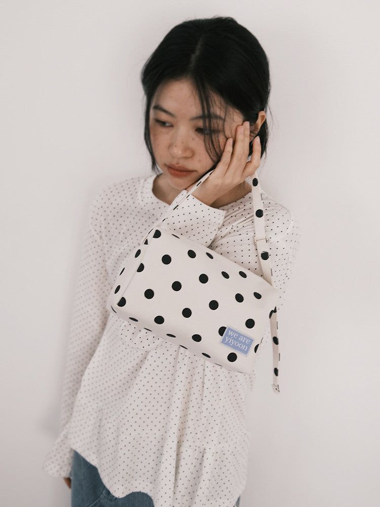 Rectangle bag (ivory dot)