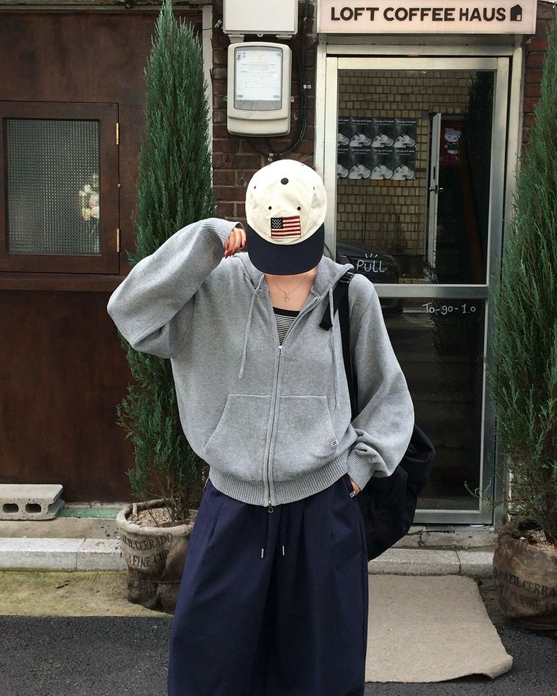 [ORIGINAL] Breeze Knit Hood Zip-Up