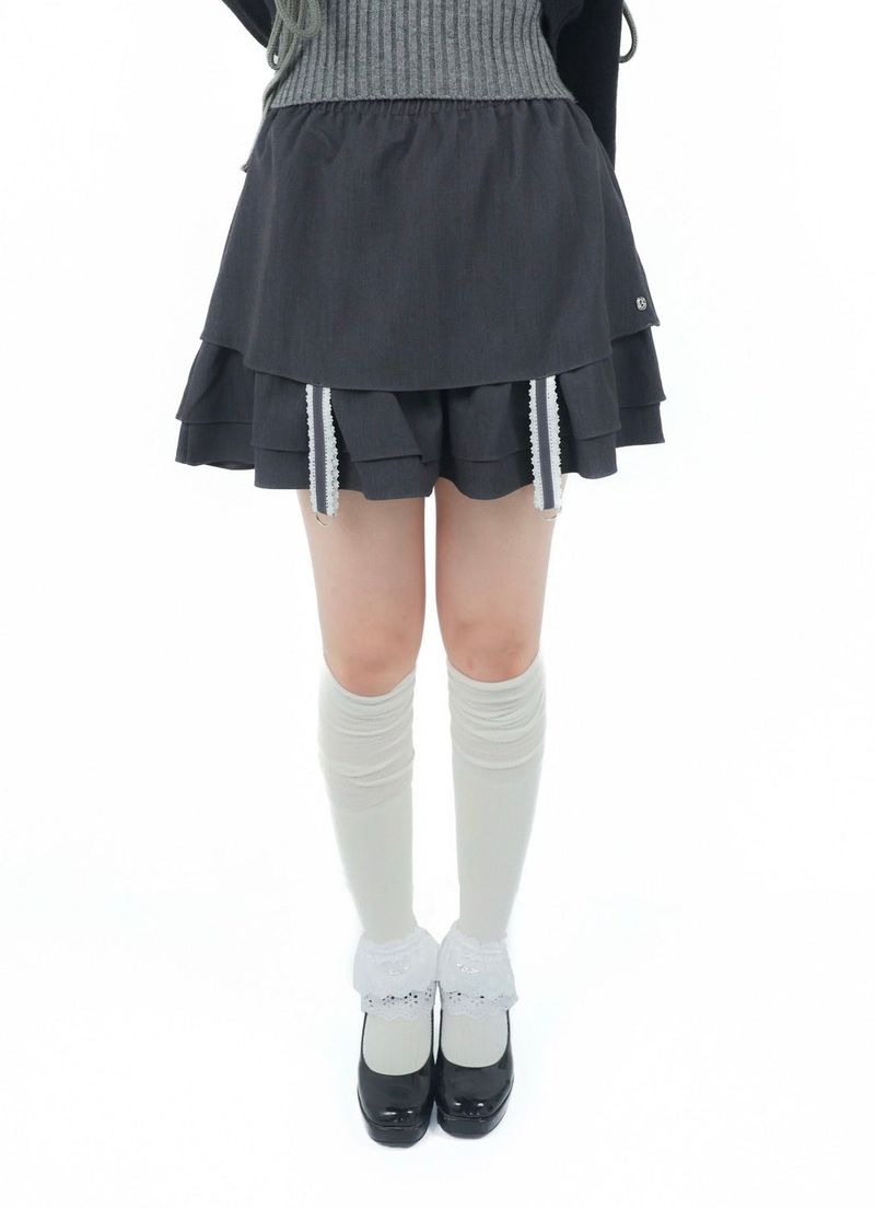 gater tiered skirt(gray)