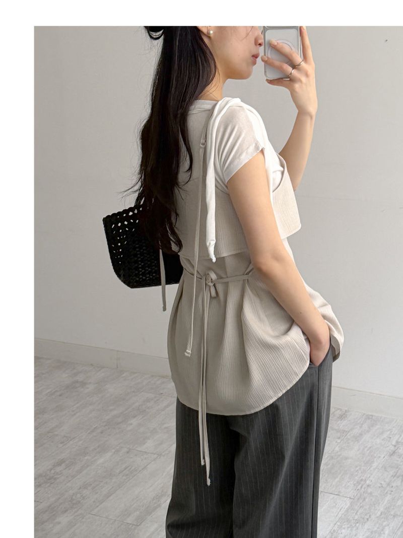 Attention Pleated Layered Bustier