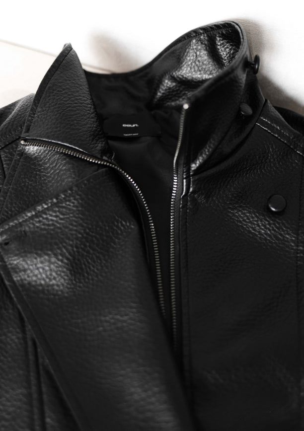 26SS★ [ EEUN MADE] Biker clip leather jumper