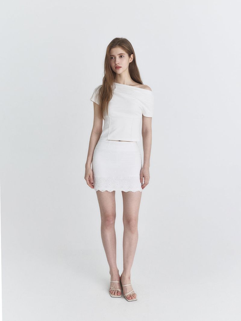 Drape t-shirt (Ivory)