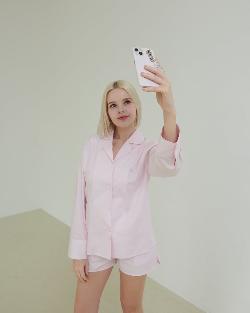 Ontheshell Logo Shirt - Soft Pink