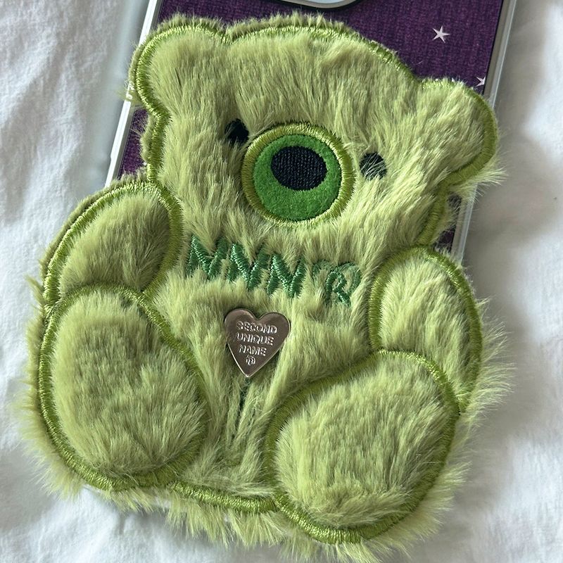 SUN CASE PATCH COZY BEAR GREEN (GLOSSY SILVER)