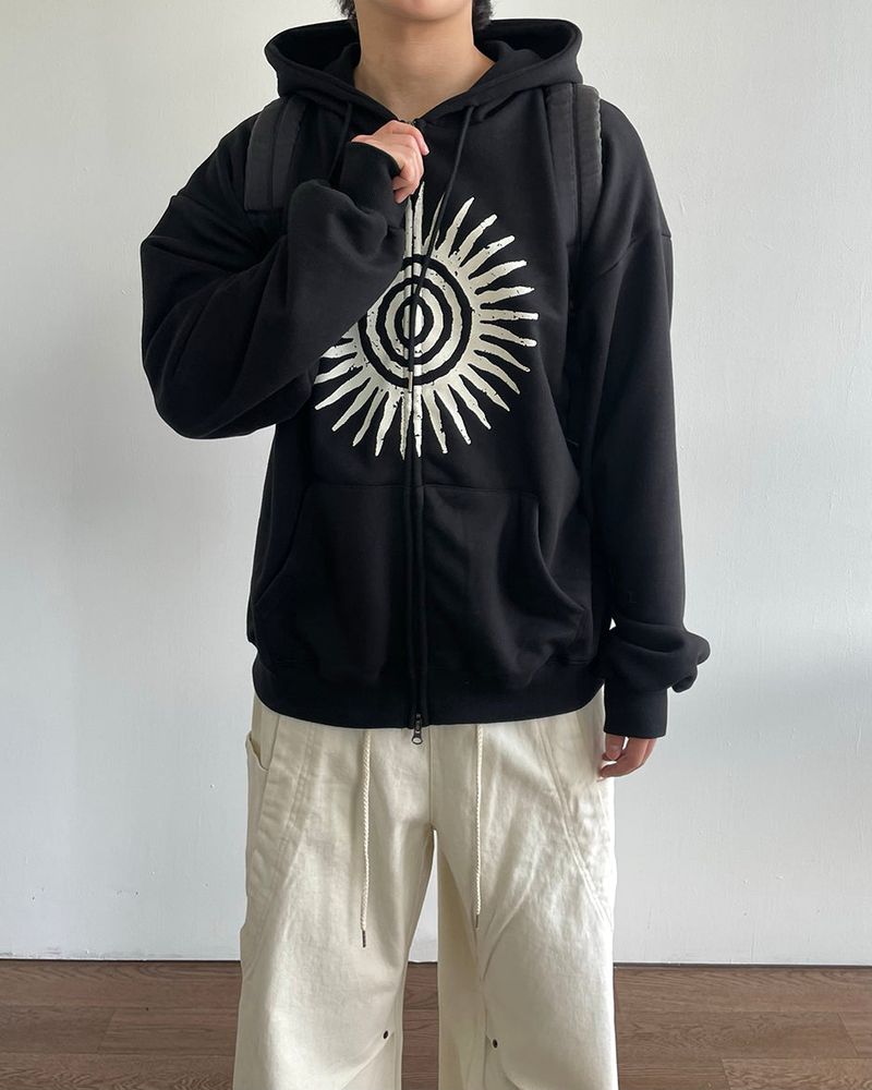 Sols Printed Hoodie Zip-up