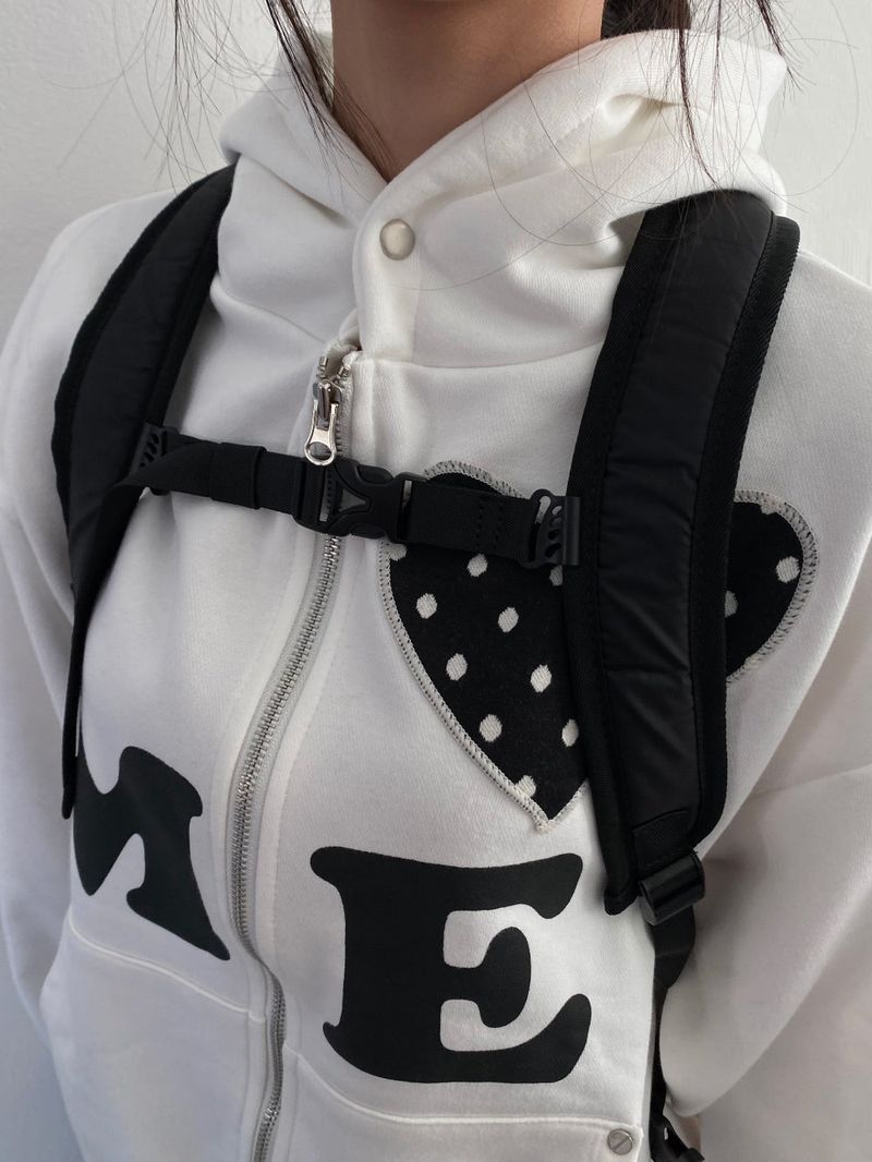 Love me!♥ hood zip-up (2color)