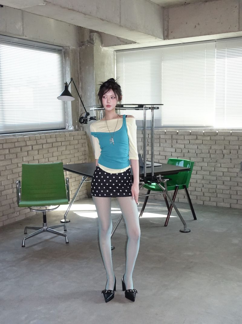 Tiny Dot Micro Skirt