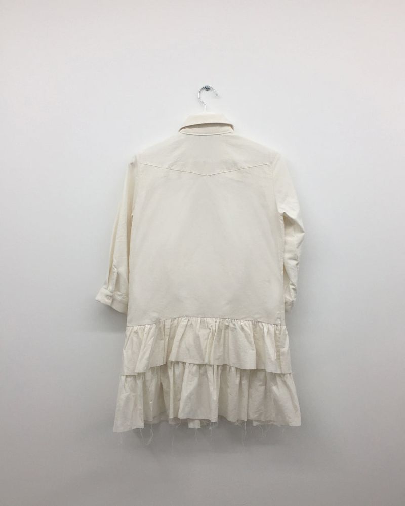 Lamb Buck Shirt Frill Dress (2color)