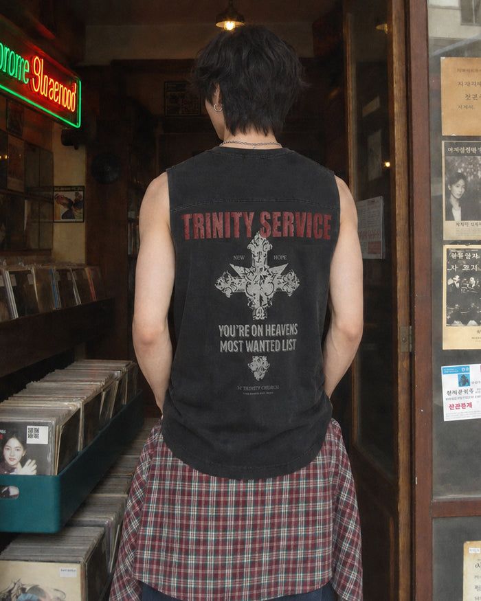KIXI（キッシー）の「(UNISEX) トリニティ ピグメント ノースリーブ（トップス）」