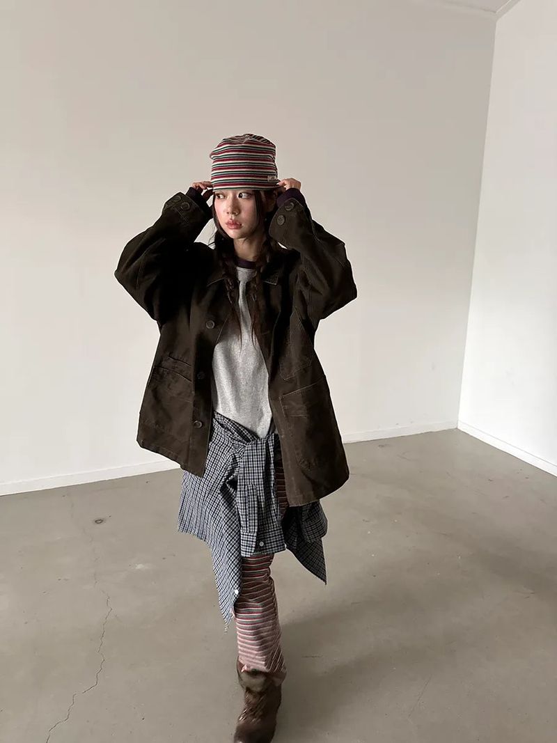  french mood peach jacket 