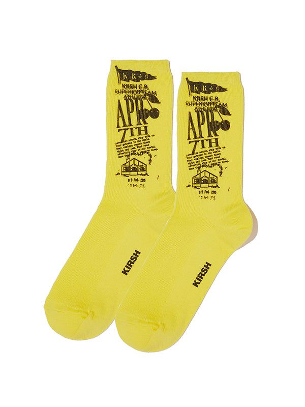 KIRSH（キルシー）の「YOUTHHOSTEL GRAPHIC SOCKS [LIGHT YELLOW]（Fashion Accessories）」