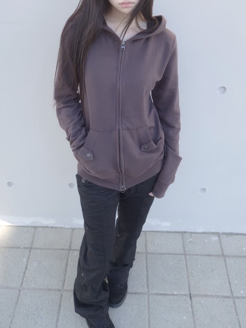 pocky hood zip-up