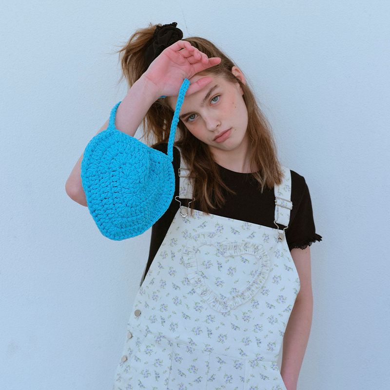 FUN FROM FUN（ファンフロムファン）の「 HANDMADE HEART BAG, BLUE（Bags）」