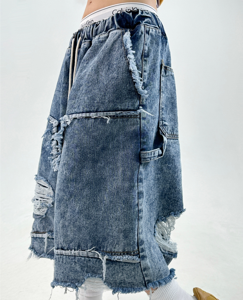 CARPENTER STRAP POINT DEMI WASH BERMUDA💙🖤 - 2 COLORS