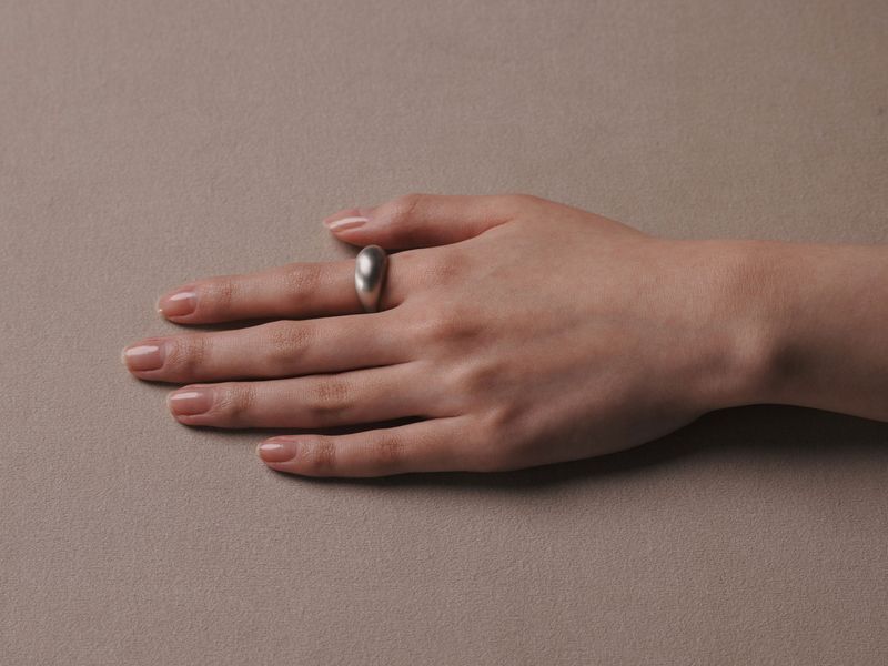Volume Ring Matt Silver