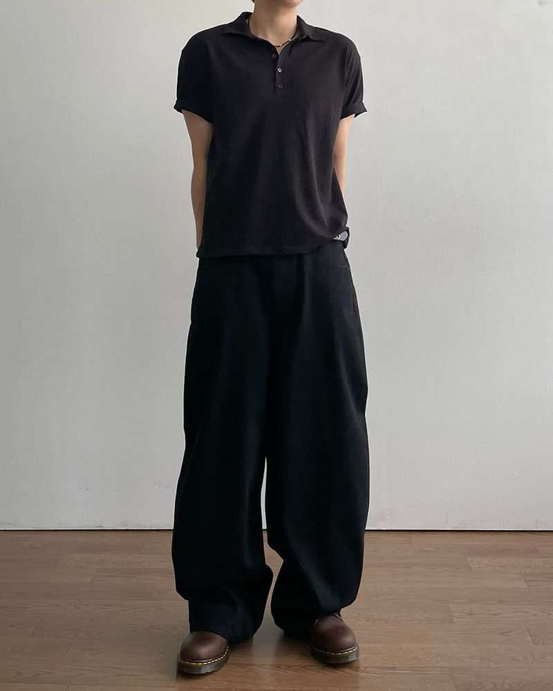 Goth Black Denim Pants