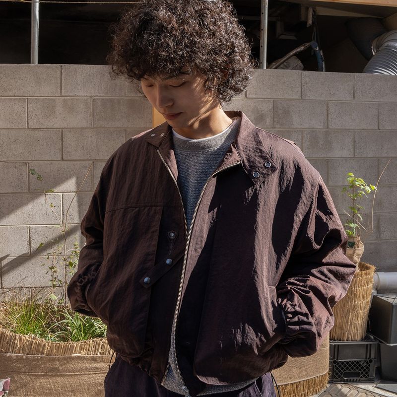 Harrington blouson jacket / Brown