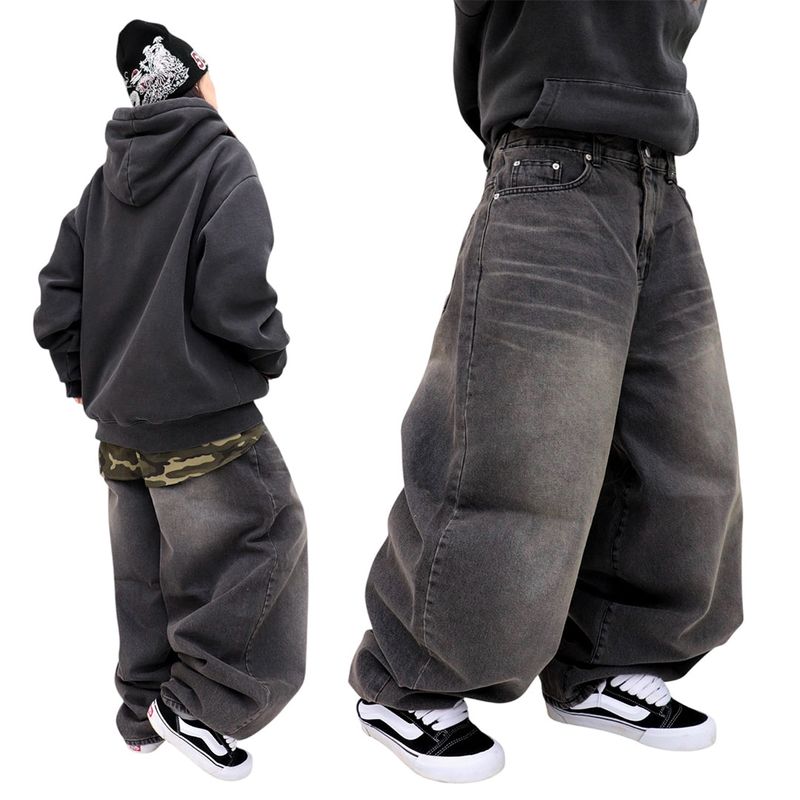 Wide Vintage Denim Balloon Pants