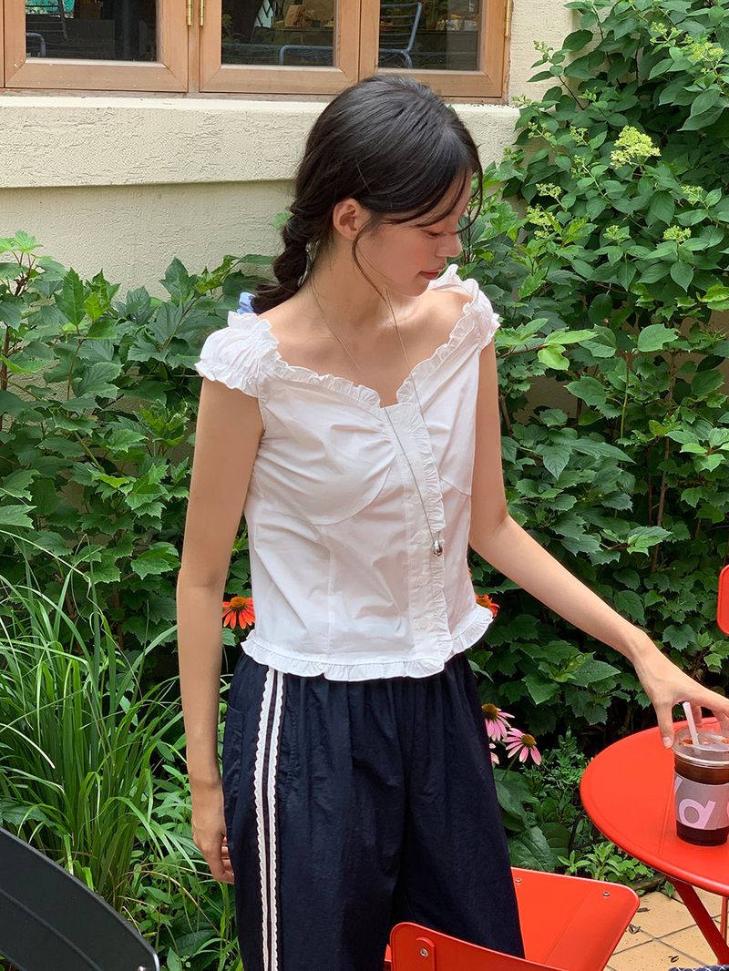 [MADE] Rollton nylon lace track bendable pants