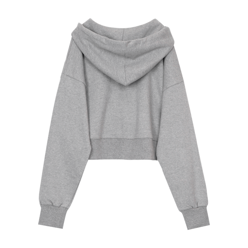 FRILL HOODED ZIP UP (2 COLORS)