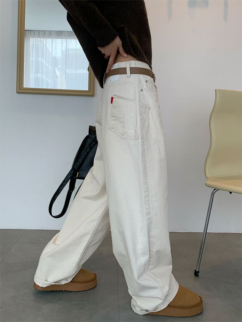 TURN POCKET WIDE COTTON PANTS (2C)