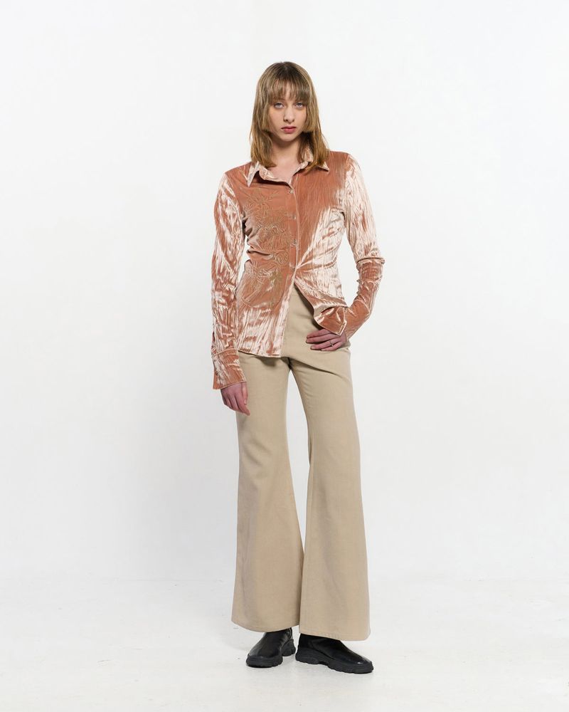 KIMZISU（キムジス）の「Stripe Bootcut Pants _ BEIGE（Pants）」