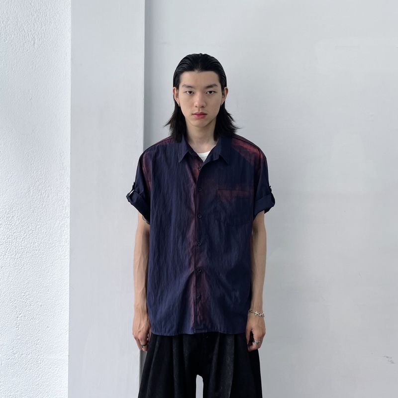 FADE MEET（フェードミート）の「Mottled Wash Drop-Shoulder Shirt（Tops）」