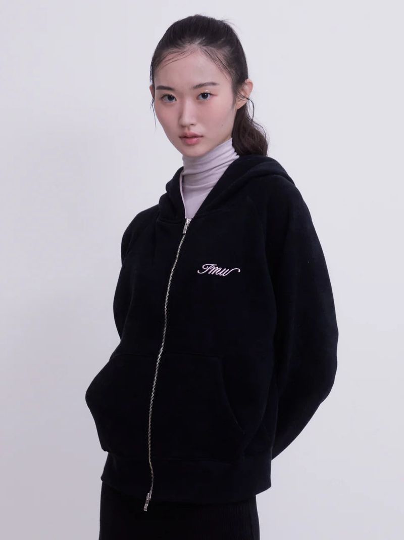 Innermuseum（インナーミュージアム）の「【即日発送】 Raglan 2way Hood Zip-up (BLACK) （Tops）」