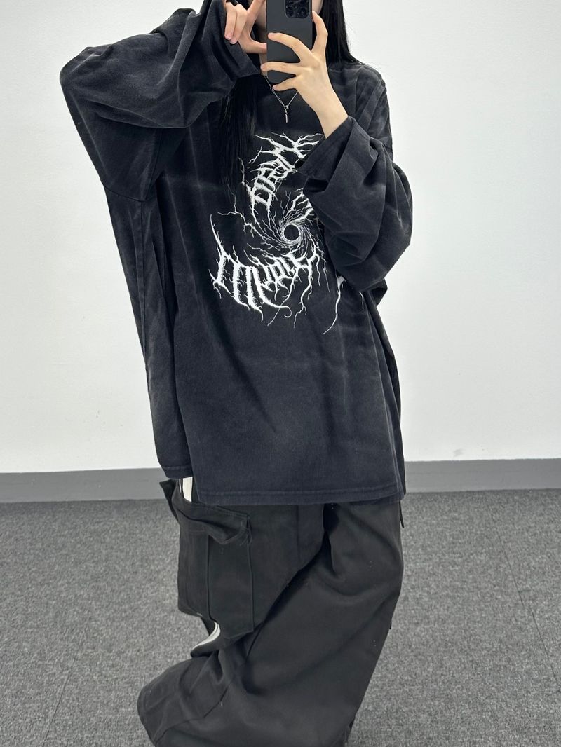 swirl washed long sleeve