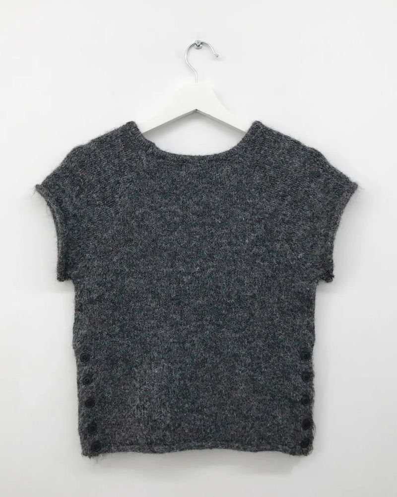 Yorin button half knit (3color)