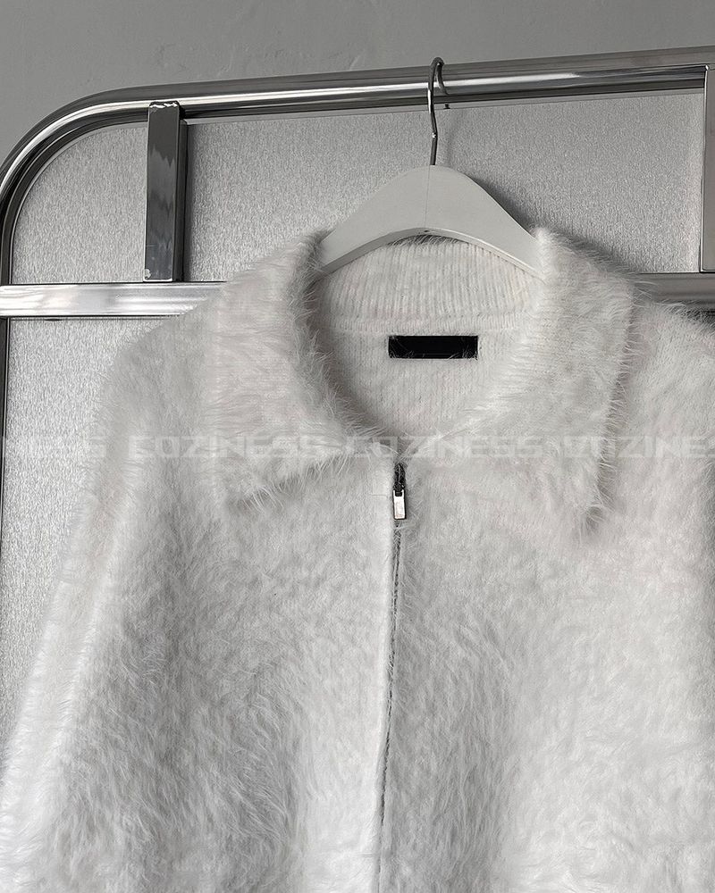 OA Blanc Angora Pocket Zip-Up (3 colors)
