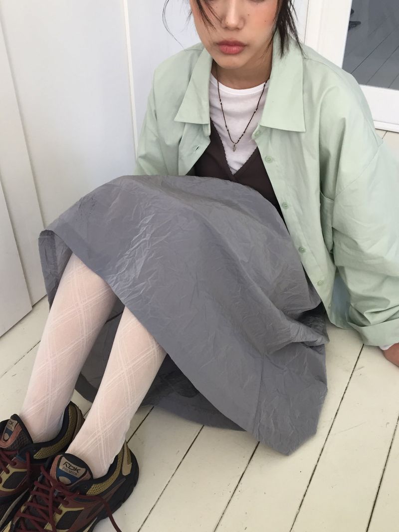 Silhouette check tights (3color)