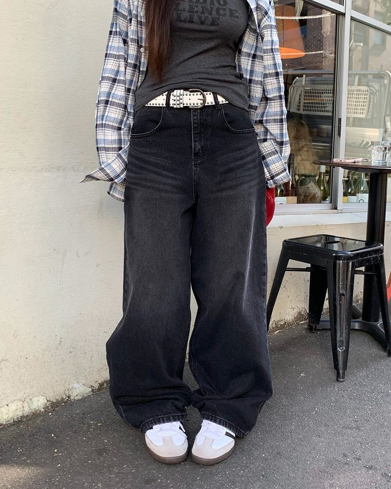 [ORIGINAL] Tough Cubic Denim Wide Pants
