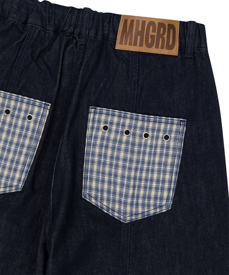 BERMUDA CHECK POCKET DENIM SHORT