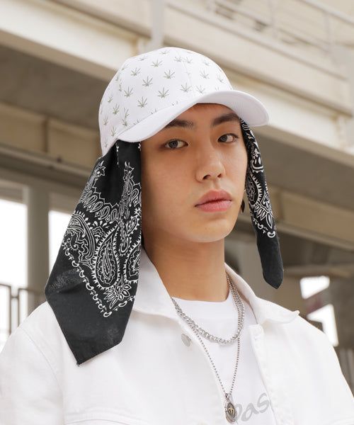 Chubasco Weed Pattern Ballcap BCW017 White