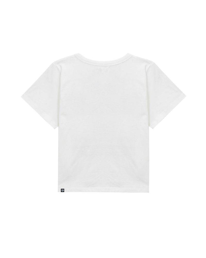 [MADE] ROSE LOGO CROPPED TEE IVORY  