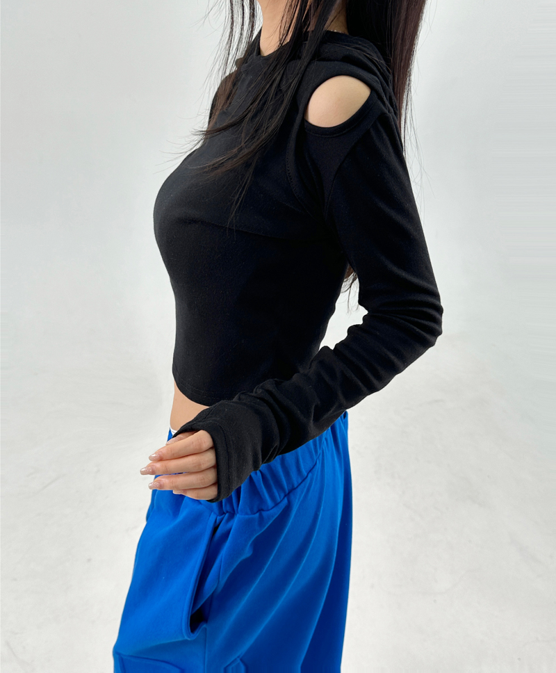 SHOULDER SLIT + HOOD♥ - 4 COLORS