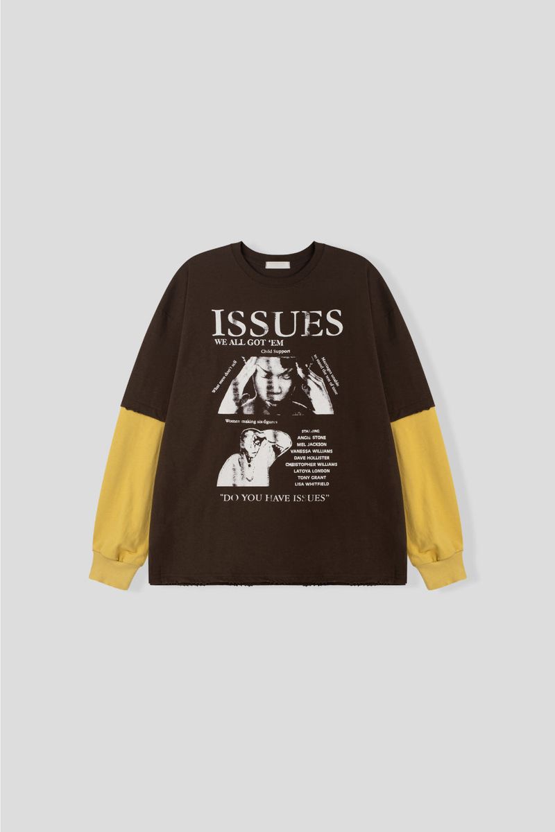 Issue Layered Color-Blocked Oversized Long Sleeve