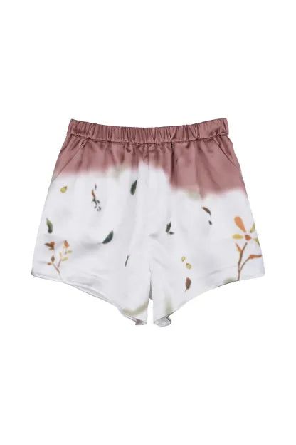Leaf Satin Short Pants
