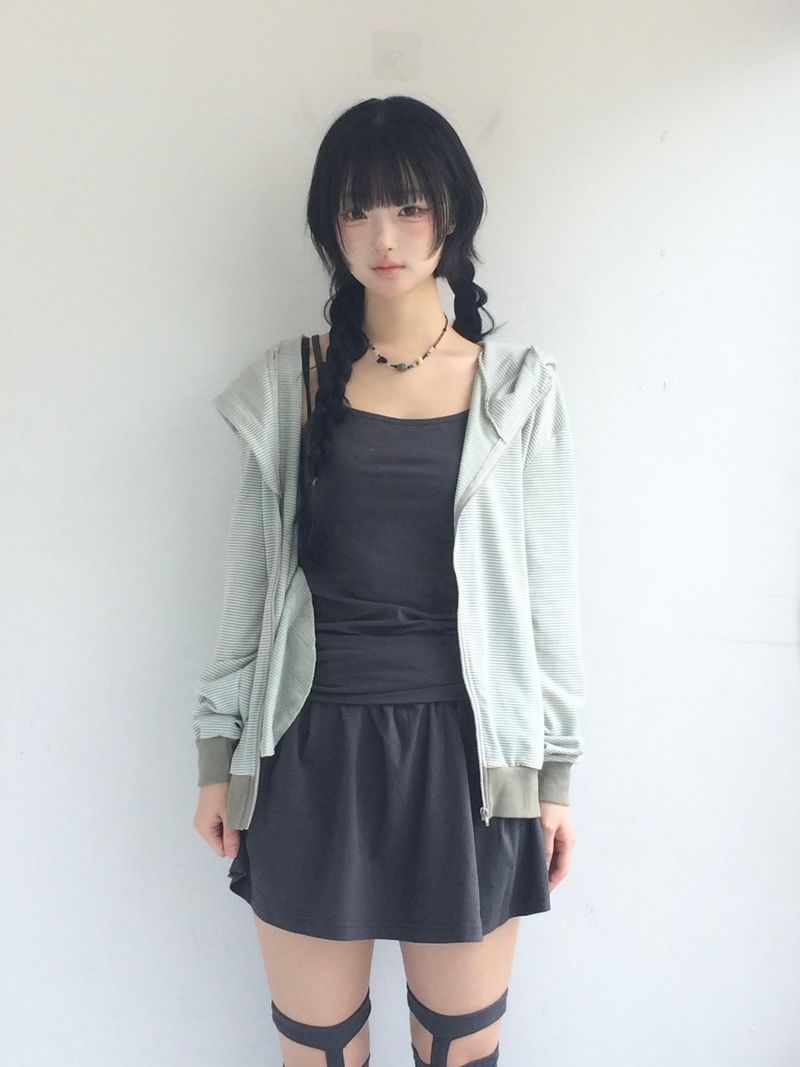 Shirring Flared Dress