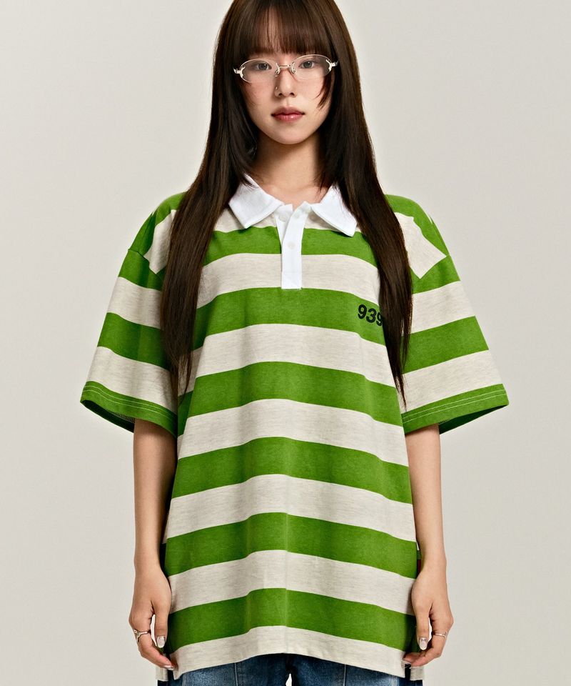 ARCHIVE BOLD（アーカイブボールド）の「939 SMALL LOGO POLO T-SHIRTS (GREEN/OATMEAL)（Tops）」
