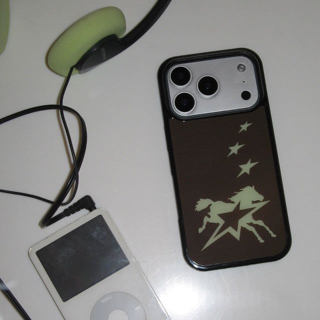 Horse Star Matcha Brown Vintage Case