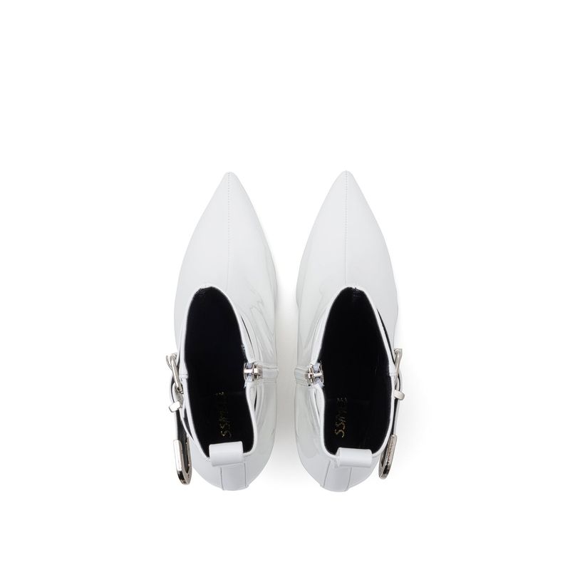 Buckle Slim Walker Heel(White)