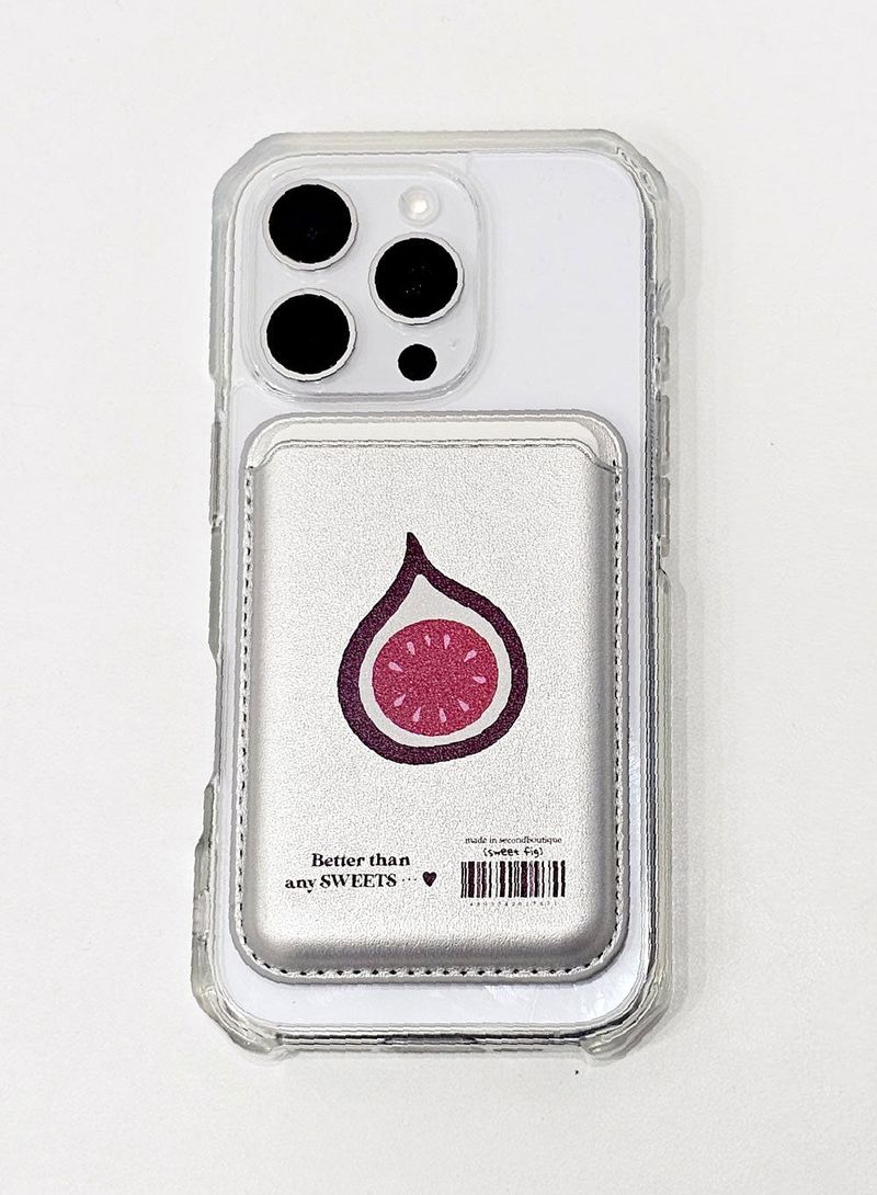 [MADE]  Fruit Fruit Card Wallet_PINKBERRY_SILVER